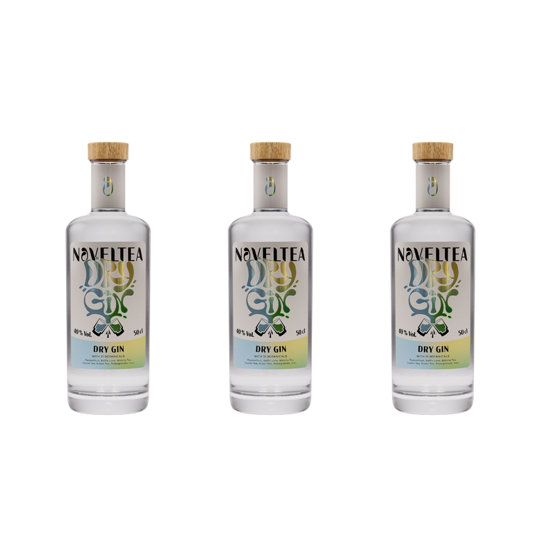 Noveltea Dry Gin 40% Classic Half Case 3x50cl
