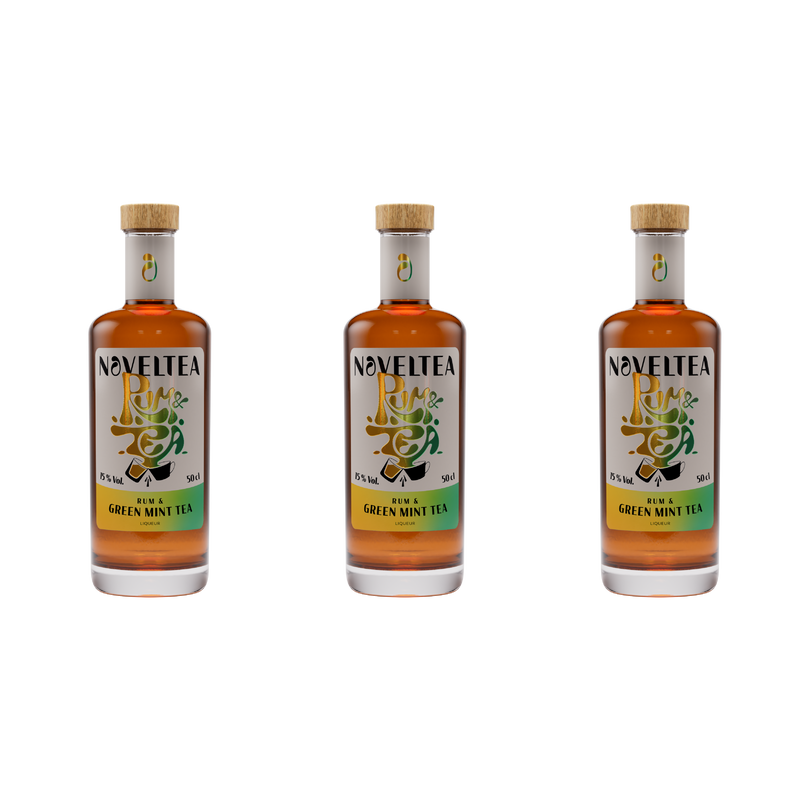Noveltea Rum & Green Mint Tea Liqueur Half Case 3x50cl